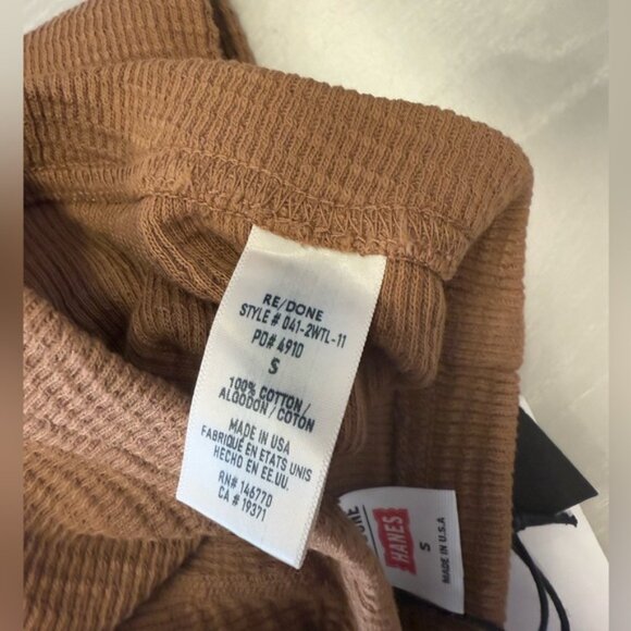 Hanes Re/Done Womens‎ Size S Thermal Henley Legging base layer outdoors nwt - Picture 5 of 5